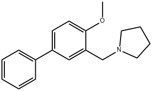 3-Pyrrolidino-N-methyl-4-methoxybiphenyl Struktur