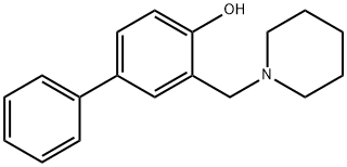 3-(1-Piperidinylmethyl)biphenyl-4-ol Struktur