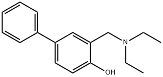 3-(ジエチルアミノメチル)ビフェニル-4-オール 化学構造式