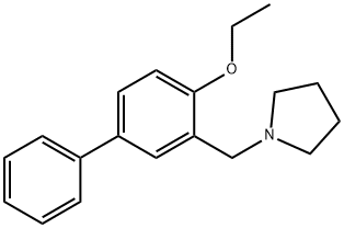 1-(2-エトキシ-5-フェニルベンジル)ピロリジン 化学構造式