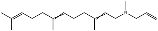 N-アリル-N-メチル-(3,7,11-トリメチル-2,6,10-ドデカトリエニル)アミン 化学構造式