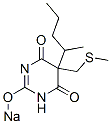 5-(1-Methylbutyl)-5-(methylthiomethyl)-2-sodiooxy-4,6(1H,5H)-pyrimidinedione Struktur
