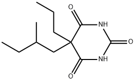5-(2-メチルブチル)-5-プロピル-2,4,6(1H,3H,5H)-ピリミジントリオン 化学構造式