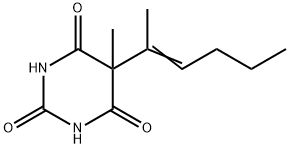 5-メチル-5-(1-メチル-1-ペンテニル)バルビツル酸 化学構造式
