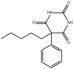 5-ペンチル-5-フェニルバルビツル酸 化学構造式