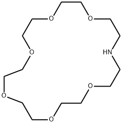 1,4,7,10,13,16-ヘキサオキサ-19-アザシクロヘニコサン 化学構造式