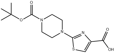 2-[1-(叔丁氧羰酰)-4-哌啶基]-1,3-噻唑-4-甲酸,668484-45-5,结构式