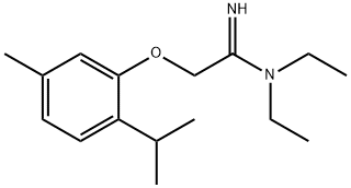 N1,N1-Diethyl-2-(5-methyl-2-isopropylphenoxy)acetamidine Struktur