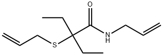 N-Allyl-2-allylthio-2-ethylbutyramide 结构式