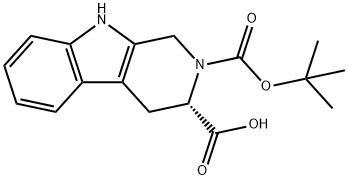 N-BOC-L-1,2,3,4-テトラヒドロ-Β-カルボリン-3-カルボン酸 化学構造式
