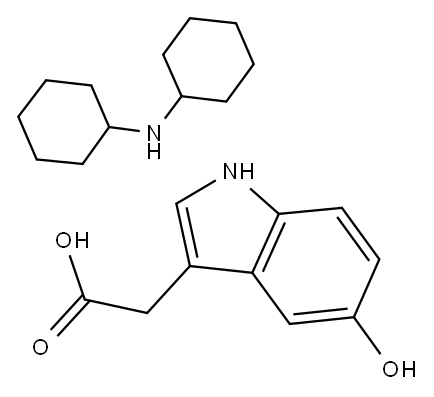 5-ヒドロキシインドール-3-酢酸ジシクロヘキシルアンモニウム塩 化学構造式