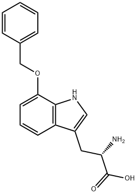 7-ベンジルオキシ-D,L-トリプトファン 化学構造式