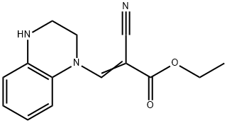 α-Cyano-3,4-dihydro-1(2H)-quinoxalineacrylic acid ethyl ester 结构式