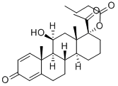 11beta-hydroxy-D-homopregna-1,4-diene-3,20-dione 17a-butyrate Structure