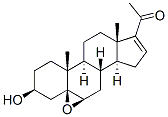 5,6β-エポキシ-3β-ヒドロキシ-5β-プレグナ-16-エン-20-オン 化学構造式