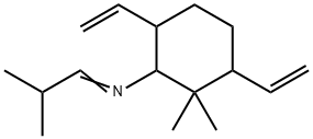 3,6-Diethenyl-2,2-dimethyl-N-(2-methylpropylidene)cyclohexanamine Structure
