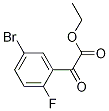 2-(5-ブロモ-2-フルオロフェニル)-2-オキソ酢酸エチル 化学構造式