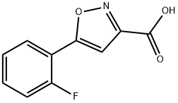 5-(2-フルオロフェニル)-1,2-オキサゾール-3-カルボン酸 化学構造式