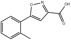5-(2-メチルフェニル)イソオキサゾール-3-カルボン酸 化学構造式