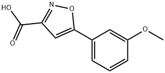 5-(3-甲氧基-苯基)-异恶唑-3-羧酸, 668971-56-0, 结构式