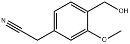 Benzeneacetonitrile, 4-(hydroxymethyl)-3-methoxy- (9CI) Structure