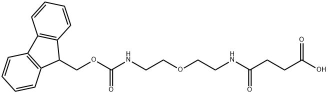 N-(FMOC-5-氨基-3-氧杂-戊基)琥珀酰胺酸, 669073-62-5, 结构式