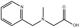 N-メチル-N-(ピリジン-2-イルメチル)グリシン 化学構造式