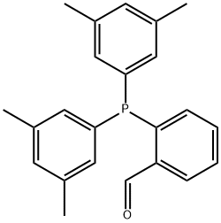 2-[ビス(3,5-ジメチルフェニル)ホスフィノ]ベンズアルデヒド 化学構造式