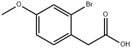 2-ブロモ-4-メトキシフェニル酢酸 化学構造式
