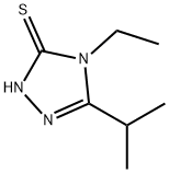 4-エチル-5-イソプロピル-4H-1,2,4-トリアゾール-3-チオール 化学構造式