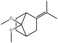 7,7-Dimethoxy-2-(1-methylethylidene)bicyclo[2.2.1]heptane Struktur