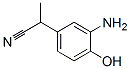 Benzeneacetonitrile,  3-amino-4-hydroxy--alpha--methyl-,  (-)- Struktur