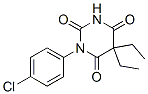 1-(p-Chlorophenyl)-5,5-diethyl-2,4,6(1H,3H,5H)-pyrimidinetrione Struktur
