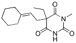 5-(2-Cyclohexylideneethyl)-5-ethyl-1-methyl-2,4,6(1H,3H,5H)-pyrimidinetrione Struktur