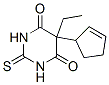 5-(2-シクロペンテニル)-5-エチル-2,3-ジヒドロ-2-チオキソ-4,6(1H,5H)-ピリミジンジオン 化学構造式