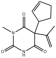 5-(2-シクロペンテニル)-1-メチル-5-(1-メチルビニル)バルビツル酸 化学構造式