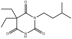 5,5-Diethyl-1-isopentylbarbituric acid Structure