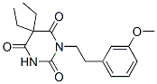 5,5-ジエチル-1-(3-メトキシフェネチル)バルビツル酸 化学構造式