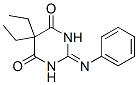 5,5-ジエチル-2,3-ジヒドロ-2-フェニルイミノ-4,6(1H,5H)-ピリミジンジオン 化学構造式