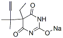 5-(1,1-Dimethyl-2-propynyl)-5-ethyl-2-sodiooxy-4,6(1H,5H)-pyrimidinedione Struktur