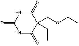 5-(エトキシメチル)-5-エチル-2,4,6(1H,3H,5H)-ピリミジントリオン 化学構造式