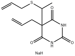 5-Allyl-5-[1-(allylthio)ethyl]-2-sodiooxy-4,6(1H,5H)-pyrimidinedione Struktur