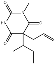 5-Allyl-5-sec-butyl-1-methyl-2,4,6(1H,3H,5H)-pyrimidinetrione Struktur