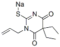 1-アリル-5,5-ジエチル-2-ソジオチオ-4,6(1H,5H)-ピリミジンジオン 化学構造式