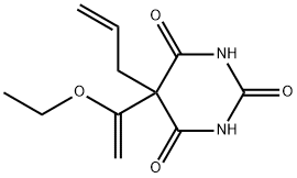 5-アリル-5-(1-エトキシビニル)バルビツル酸 化学構造式