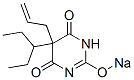 5-Allyl-5-(1-ethylpropyl)-2-sodiooxy-4,6(1H,5H)-pyrimidinedione Struktur