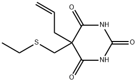 5-アリル-5-(エチルチオメチル)-2-ソジオオキシ-4,6(1H,5H)-ピリミジンジオン 化学構造式