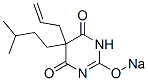 5-アリル-5-イソペンチル-2-ソジオオキシ-4,6(1H,5H)-ピリミジンジオン 化学構造式