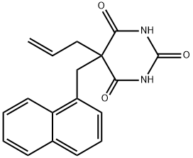 5-Allyl-5-(1-naphtylmethyl)barbituric acid Struktur