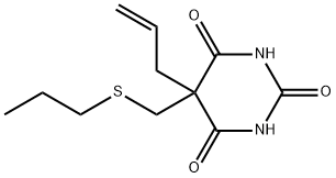 5-アリル-5-(プロピルチオメチル)-2-ソジオオキシ-4,6(1H,5H)-ピリミジンジオン 化学構造式